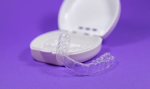 ClearCorrect aligner in carrying case